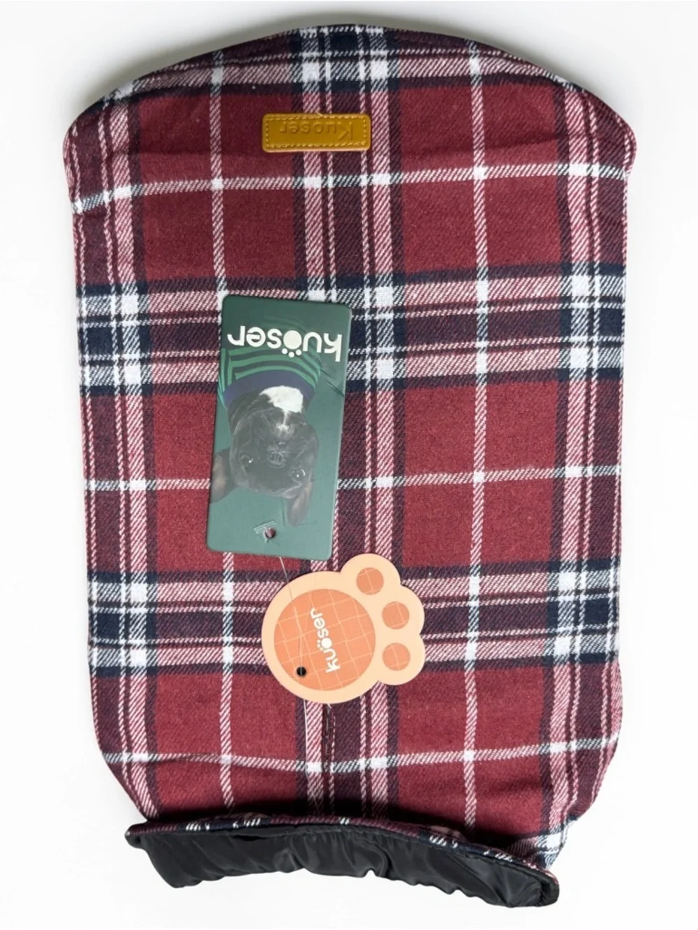 Kuoser Dog Coat Small Waterproof Reversible Jacket Plaid Winter Warm Puppy NWT